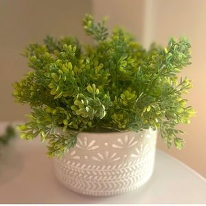 Medium Boho or farmhouse style faux potted plant